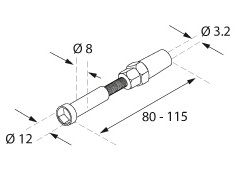 Wire Tensioner with thread - Model 6100 CAD Drawing